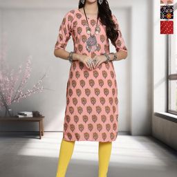 HERE&NOW Women Ethnic Motifs Printed Crepe Kurta-image-58