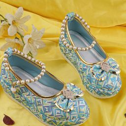 LMG Lifestyle Girls Woven Design Synthetic Leather Flatform Heels-image-16