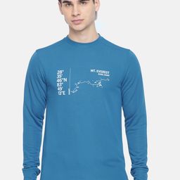 Wildcraft Men Blue Printed Crew Sweatshirt-image-50