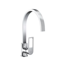 CERA Winslet Table Mount Sink Mixer with Swivel Spout and Braided Connection Pipe, F1099551-17