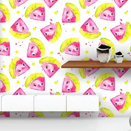 ArtzFolio Printed UV-Resistant Anti-Bacterial Pink Watermelons Pattern Peel & Stick Wallpaper-image-69