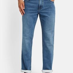 Octave Men Solid Regular Fit Mid-Rise Light Fade Stretchable Jeans-image-18