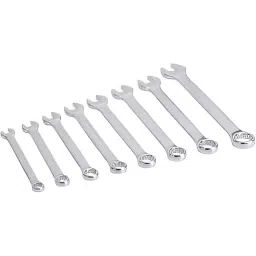 CTM Combination Spanner 8 pcs Set Open & Ring End Metric Spanners 8-19 mm CRV with Plastic Rack Organizer image 2