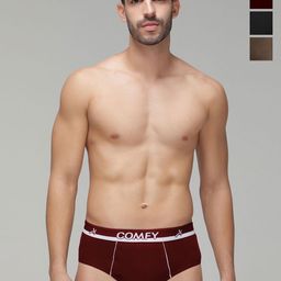 AMUL COMFY Pack Of 4 Mid-Rise Pure Cotton Basic Briefs AC-CBRIOE-MA-BK-CB-SG-XL-4PC-picture-25