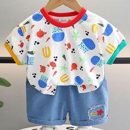 INCLUD Boys Printed Short Sleeves T-shirt With Shorts-43
