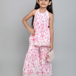 taffykids Girls Printed Top with Palazzos-image-92