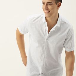 Mast & Harbour Men Classic Slim Fit Opaque Cotton Casual Shirt-image-31