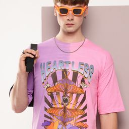 Kook N Keech Printed Drop-Shoulder Sleeves Oversized Pure Cotton T-shirt-image-92