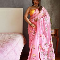 Anouk Floral Organza Designer Saree-picture-58