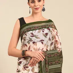 SHANVIKA Floral Print Pure Cotton Saree-image-91