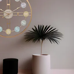 Nutts Copper-Toned & White Round Shaped Analogue Contemporary Wall Clock-14