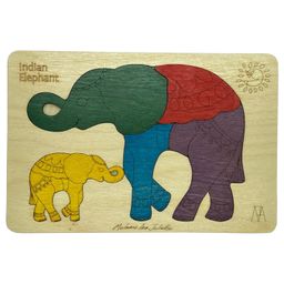Ekoplay Indian Elephant Board Wooden Puzzle Multicolour - 5 Pieces-image-18
