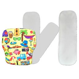 Kindermum Vacation Nano Pro AIO Cloth Diaper with Organic Inserts and Power Booster- Multicolour-13