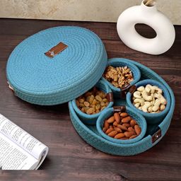 FABINALIV Blue Solid Multipurpose Organiser with Lid-20