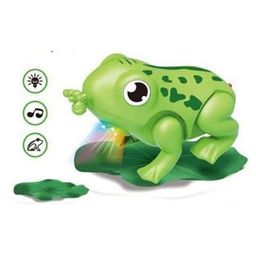 Lattice Hungry Jumping Frog Toy with Music and Light Effects Imitates Frog Voice and Walking Multicolor Kids Toys Used for Birthday Gift- Color May Vary-3