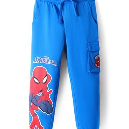 Pine Kids Marvel Cotton Knit Full Length Lounge Pants With Spider-Man Graphics & Pockets - Blue-image-68