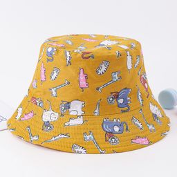 Babyhug Free Size Bucket Hat with Animal Print - Yellow-image-27