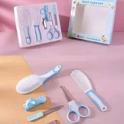 Baby Miniature Baby Manicure Grooming Kit with Nail and Hair Grooming Tools 6 Pieces Blue-picture-14