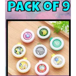 Ortis Reusable Mosquito Repellent Badge Pack of 9 - Colour & Print May Vary-7