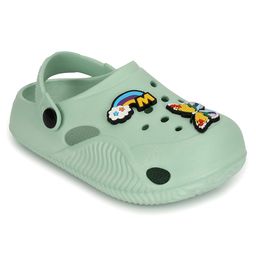 TRUFFLE COLLECTION Perforated Clogs With Butterfly & Rainbow Charms - Green-image-54