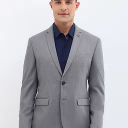 Allen Solly Textured Slim Fit Single-Breasted Blazer-image-99