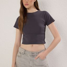 Trendyol Women Round Neck Crop Top-picture-38