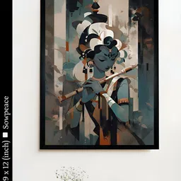 SOWPEACE Blue & White 1 Piece Canvas Abstract Wall Photographs-picture-50