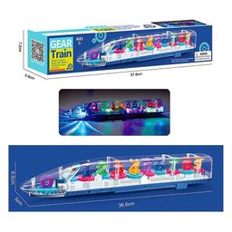 Toyshine Bump & Go Train With 3D Lightning Moving Gears and Music- Multicolor image 3