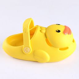 Oh! Pair Clogs with Back Strap Closure Duck Theme - Yellow image 4