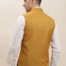 Turtle Men Solid Nehru Jacket image 2