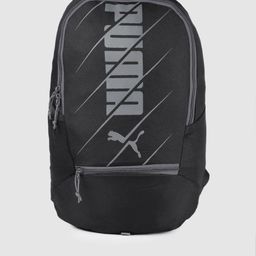 Puma Unisex Black Brand Logo Backpack-10