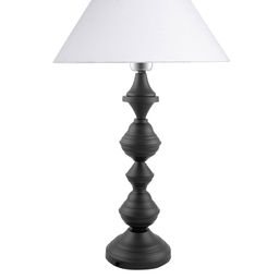 Homesake Black & White Solid Handcrafted Table Lamp with Shade image 3