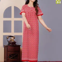 MAYA PRINT Women Pack Of 2 Printed Maxi Nightdress-image-27