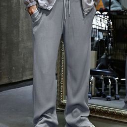 StyleCast x Revolte Men Relaxed Fit Textured Joggers-image-70