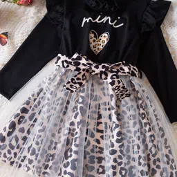 YK Girls Animal Printed Tie-Ups Detail Fit & Flare Dress-picture-18