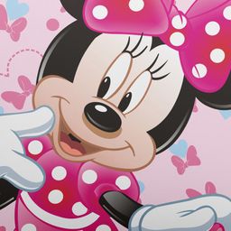 Kuber Industries Set Of 2 Pink & Red Disney Printed Microfibre Pillows image 3