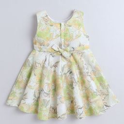The Magic Wand Girls Floral Printed Fit & Flare Dress With Jacket-image-33