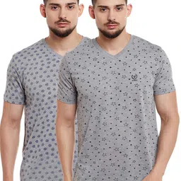 VIMAL JONNEY Men Pack of 2 V-Neck T-shirts-image-86