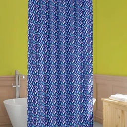 ArtzFolio Blue and Purple Geometric Printed Waterproof Shower Curtain-image-31
