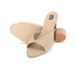 TAYDOL Block Open Toe Heel Sandals image 2