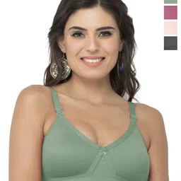 College Girl Pack Of 4 Solid Full Coverage Lightly Padded Multiway Minimizer Bra cg1304-picture-1