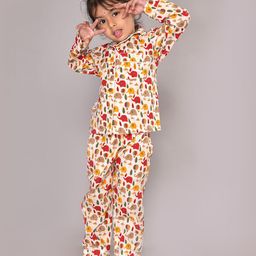 BLOCKS OF INDIA Unisex Kids Printed Night suit-image-95