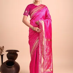 SAREEFLAME Woven Design Zari Art Silk Kanjeevaram Saree-33