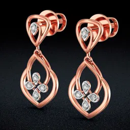Joyalukkas Blunt Edge Charm Diamond Earrings -2.86 gm-image-26
