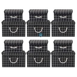 Kuber Industries Black Set of 6 Reusable Drawer Organiser Organisers-21