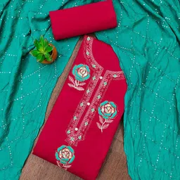 LeeliPeeri Designer Embroidered Unstitched Dress Material-image-79
