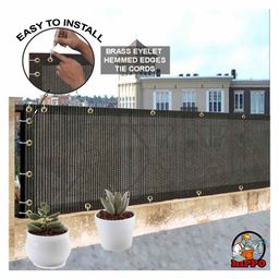 Hippo Balcony Net Desert Storm - Black-image-75