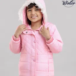 Babyoye Full Sleeves Solid Color Jacket - Light Pink-picture-2