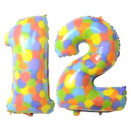 Party Anthem Number 12 Foil Balloon Multicolor - Height 81 cm-image-50