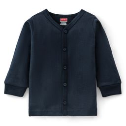 Babyhug Thermal Full Sleeves Solid Front Open Vest - Dark Navy-image-92